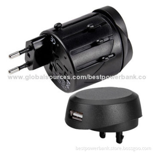 Fashionable One World Universal Adapter Single USB Travel Charger